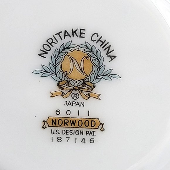 Noritake Norwood Tea Cups and Saucers Set of 3 White Silver Floral Japan Cr157 - Picture 9 of 10